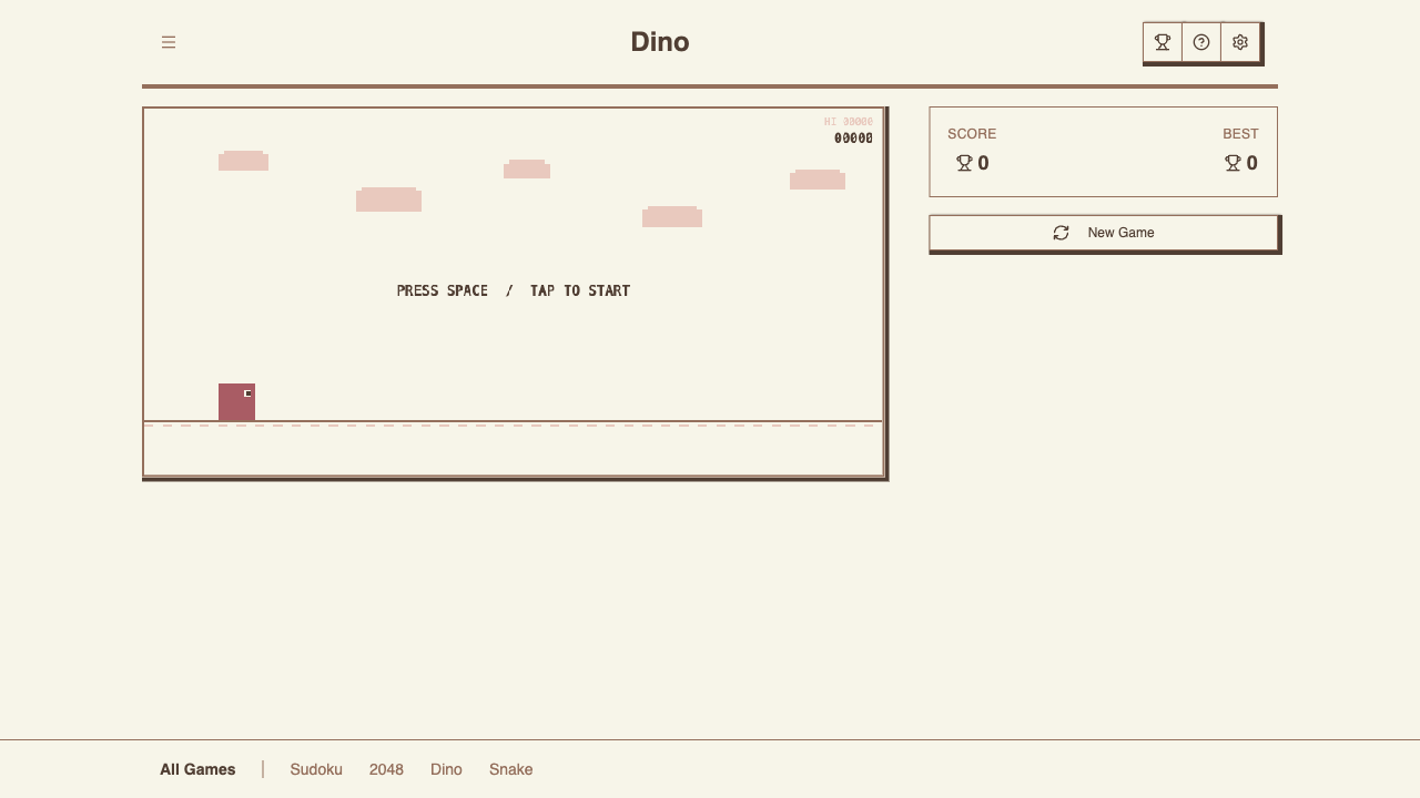 Dino game preview